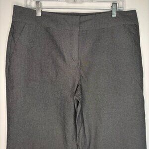 KENNETH COLE Women's 14 Wide Leg Trouser Gray Stretch Workwear Career